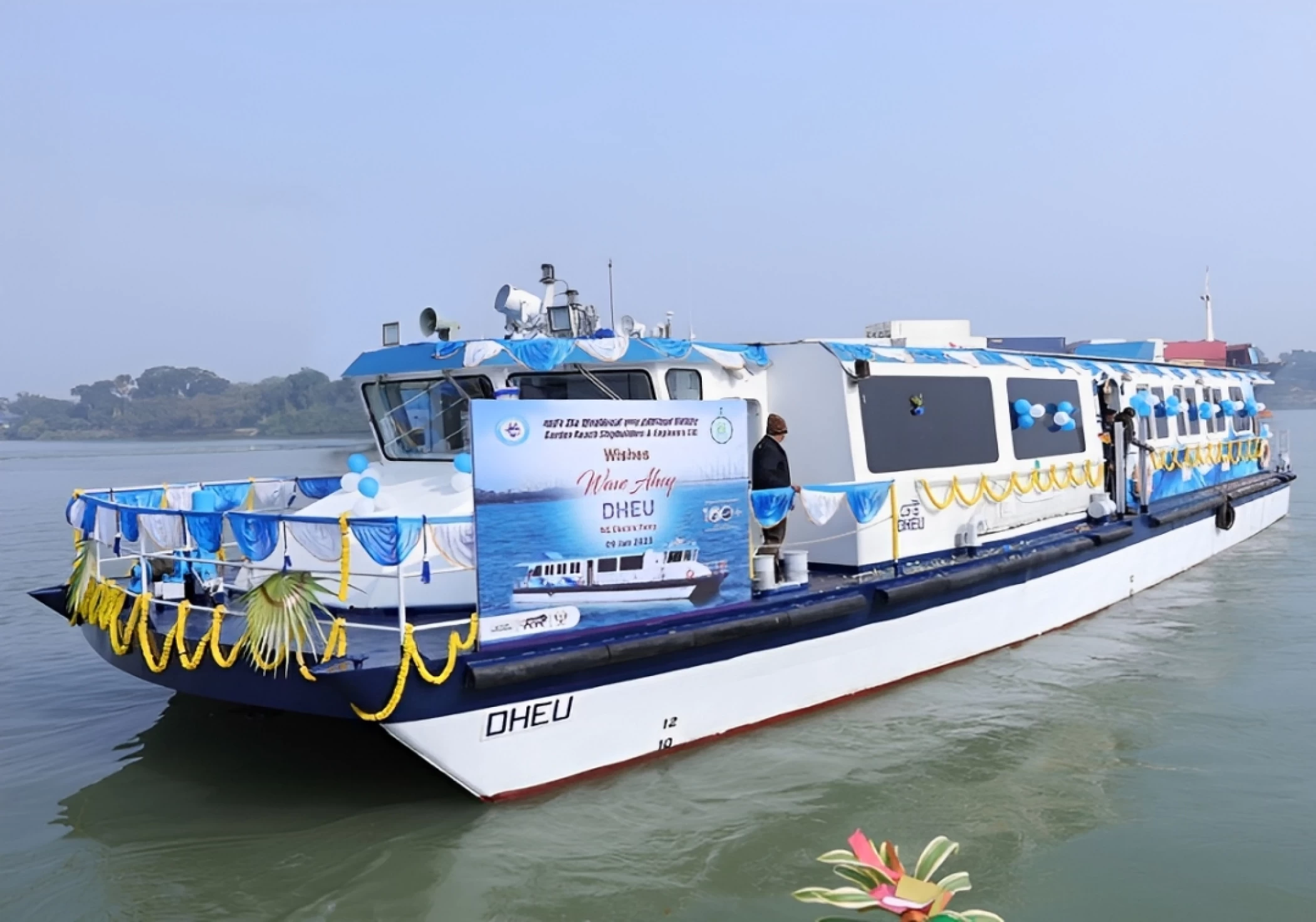 GRSE delivers state-of-the-art zero-emission electric ferry 'Dheu' to West Bengal